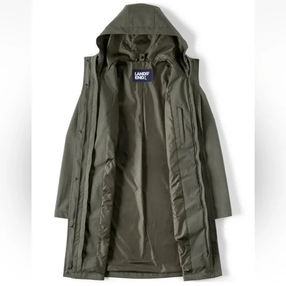 Lands' End Women's Insulated 3 in 1 Primaloft Parka in Green Size XL Tall NWOT - Picture 4 of 9